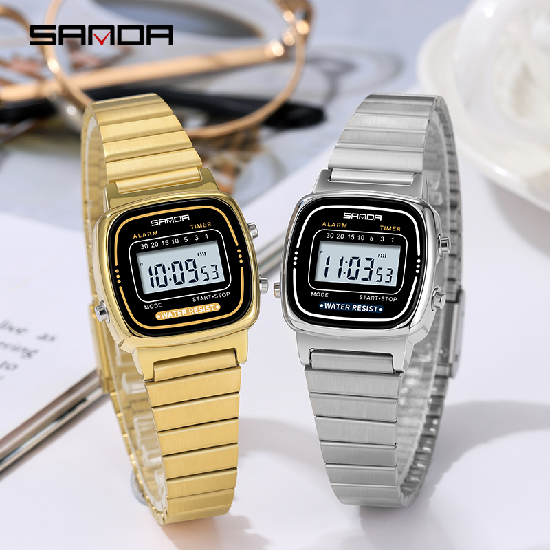ساعة ساندا إلكترونية للفتيان و - مراجعة Chronograph Sport Watch وسعره