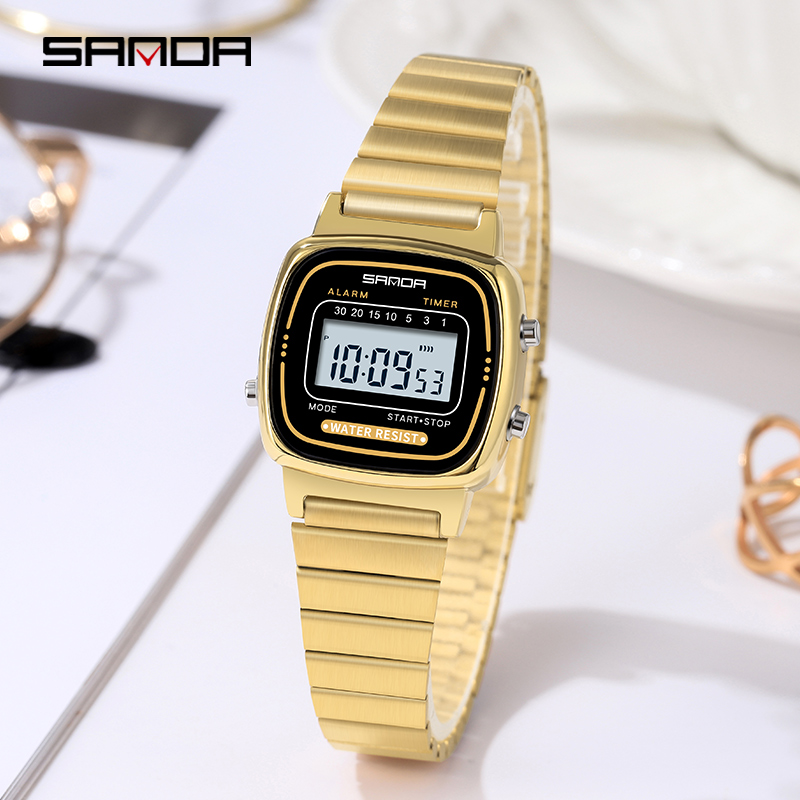 ساعة ساندا إلكترونية للفتيان و - مراجعة Chronograph Sport Watch وسعره