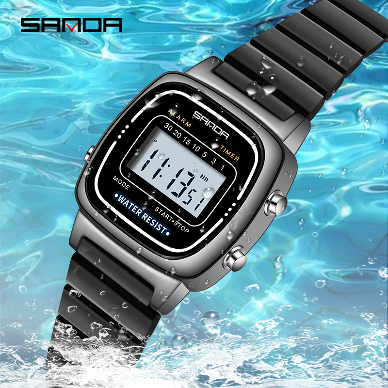 ساعة ساندا إلكترونية للفتيان و - مراجعة Chronograph Sport Watch وسعره