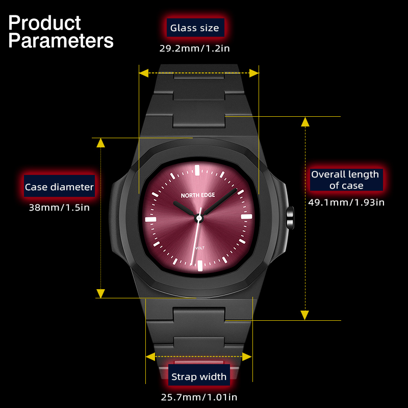 NORTH EDGE ساعة للرجل جديد فول - مراجعة Waterproof Diving Watch وسعره