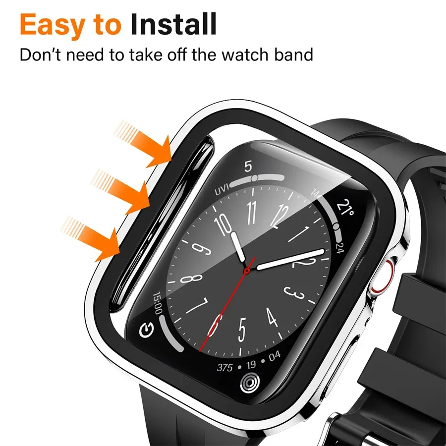 زجاج + غطاء لساعة أبل سلسلة 9  - مراجعة Smartwatch Watches Girls وسعره