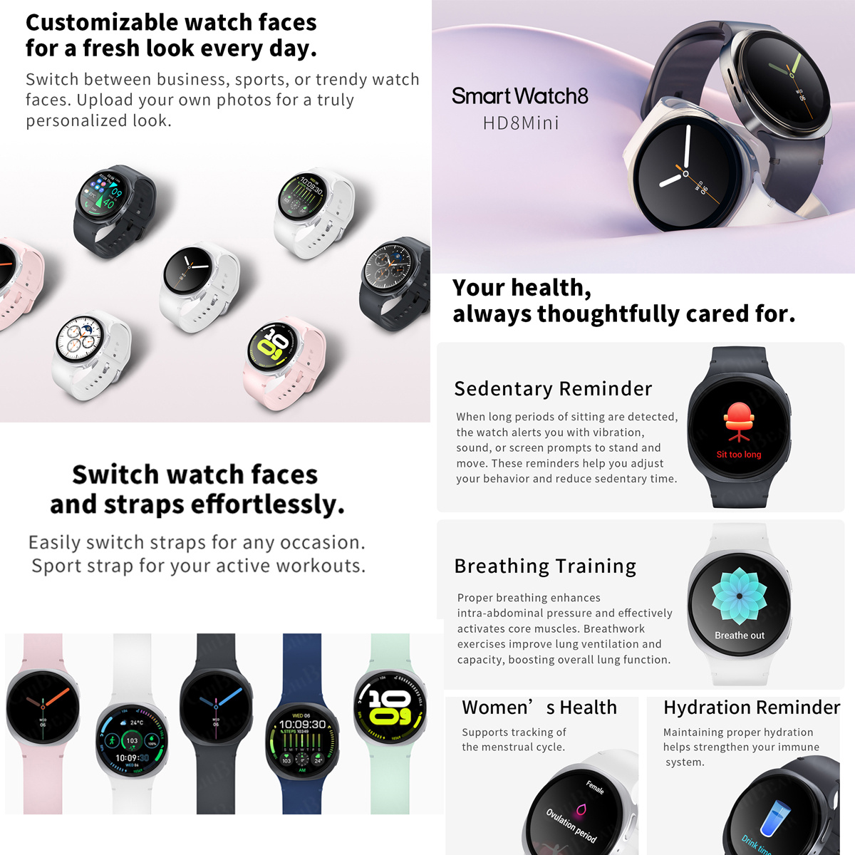 ساعات ذكية جديدة 2026 طراز 8 م - مراجعة Smartwatch Watches For Mens وسعره