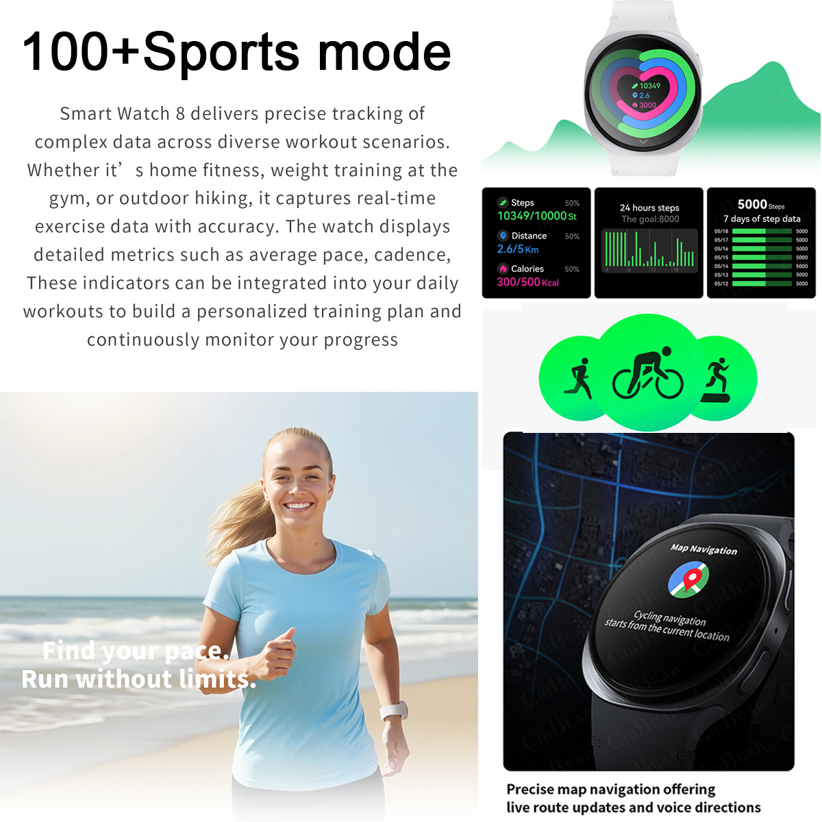 ساعات ذكية جديدة 2026 طراز 8 م - مراجعة Smartwatch Watches For Mens وسعره