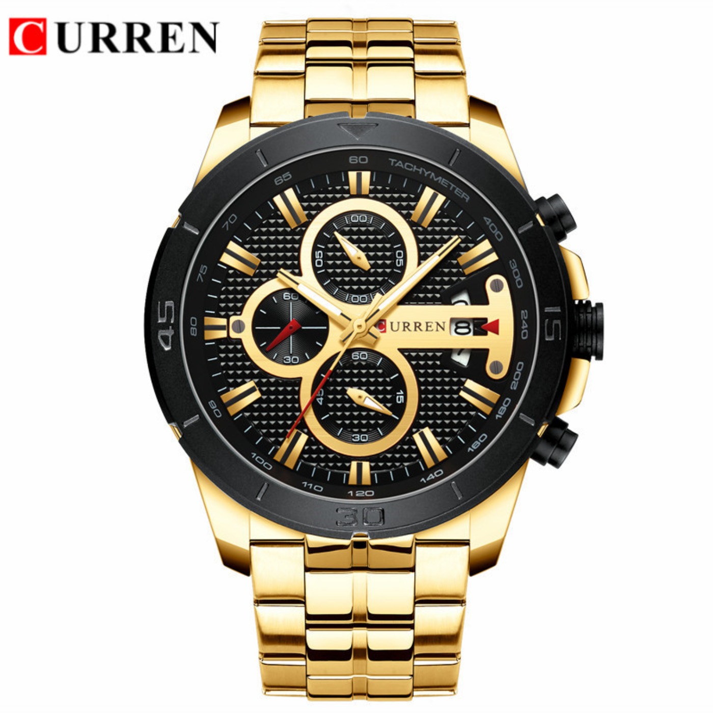 ساعة CURREN للرجال مقاومة للما - مراجعة Chronograph Sport Watch وسعره