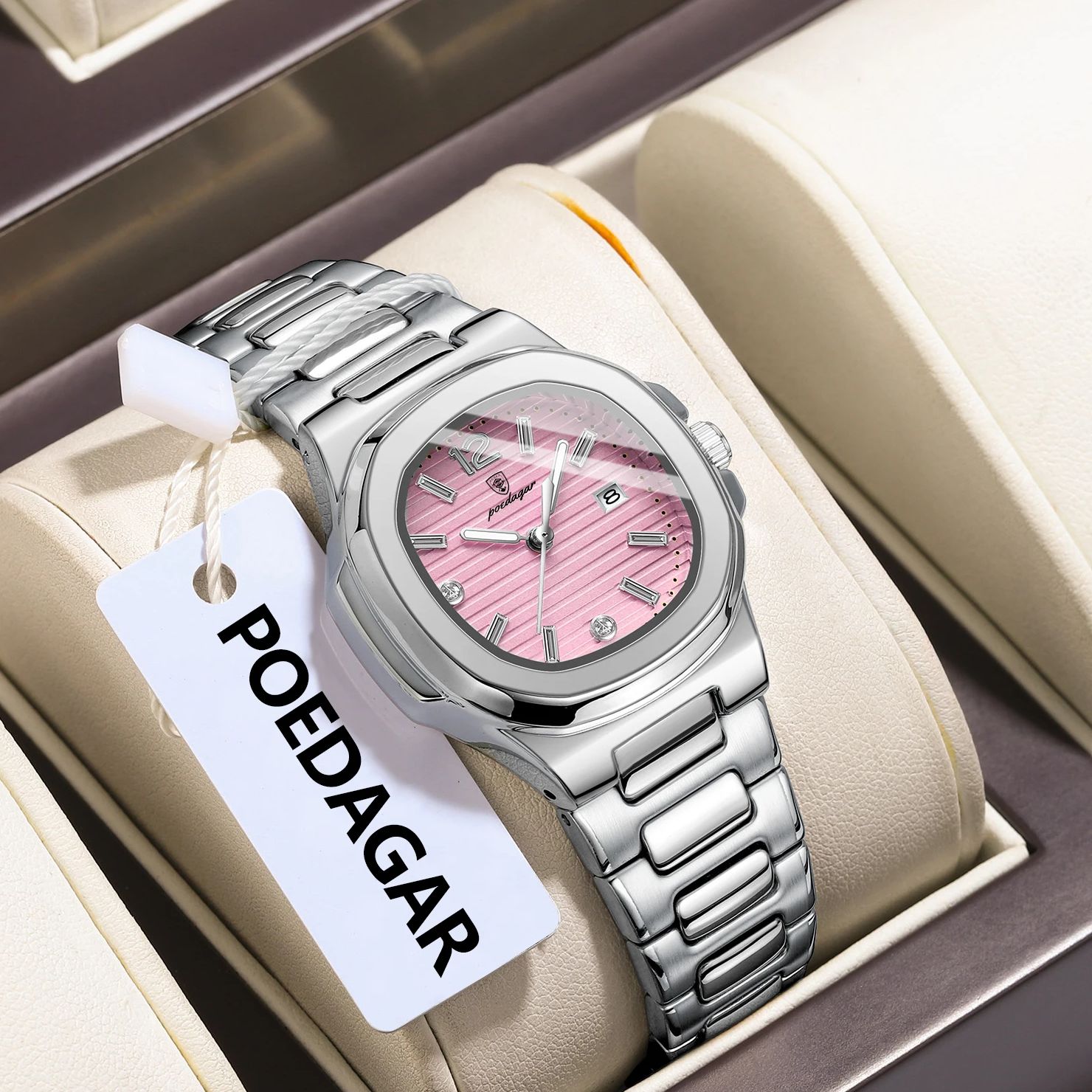 POEDAGAR ساحة أزياء المرأة ساع - مراجعة Waterproof Diving Watch وسعره