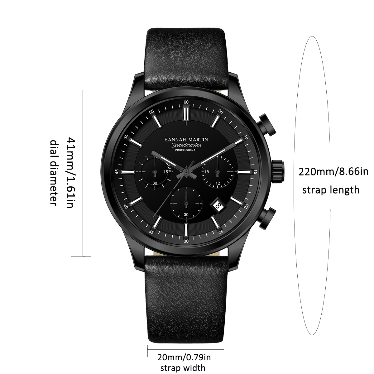 ساعة هانا مارتن للرجال صندوق ه - مراجعة Chronograph Sport Watch وسعره