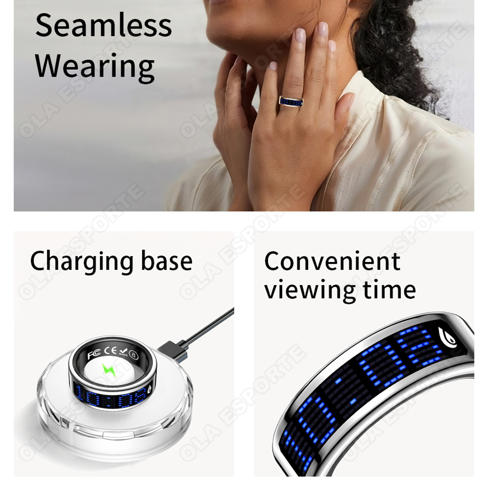 ساعة ذكية بشاشة ديناميكية للنس - مراجعة Smartwatch Ring Watches وسعره