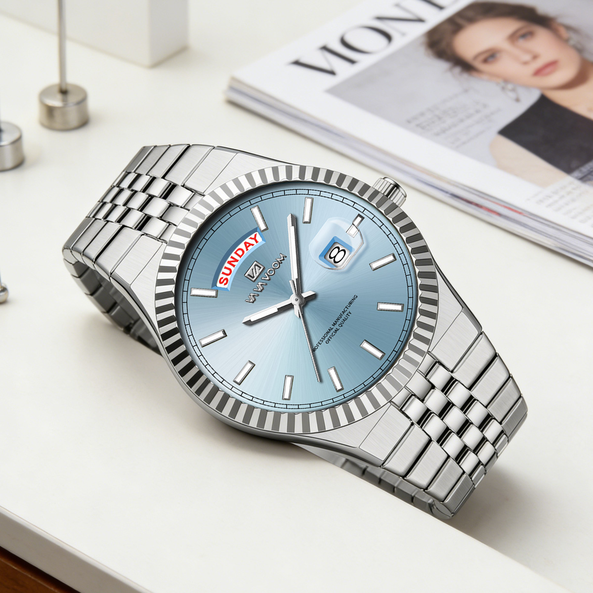 ساعة يد رجالية كوارتز من سلسلة - مراجعة Smartwatch Ring Watches وسعره
