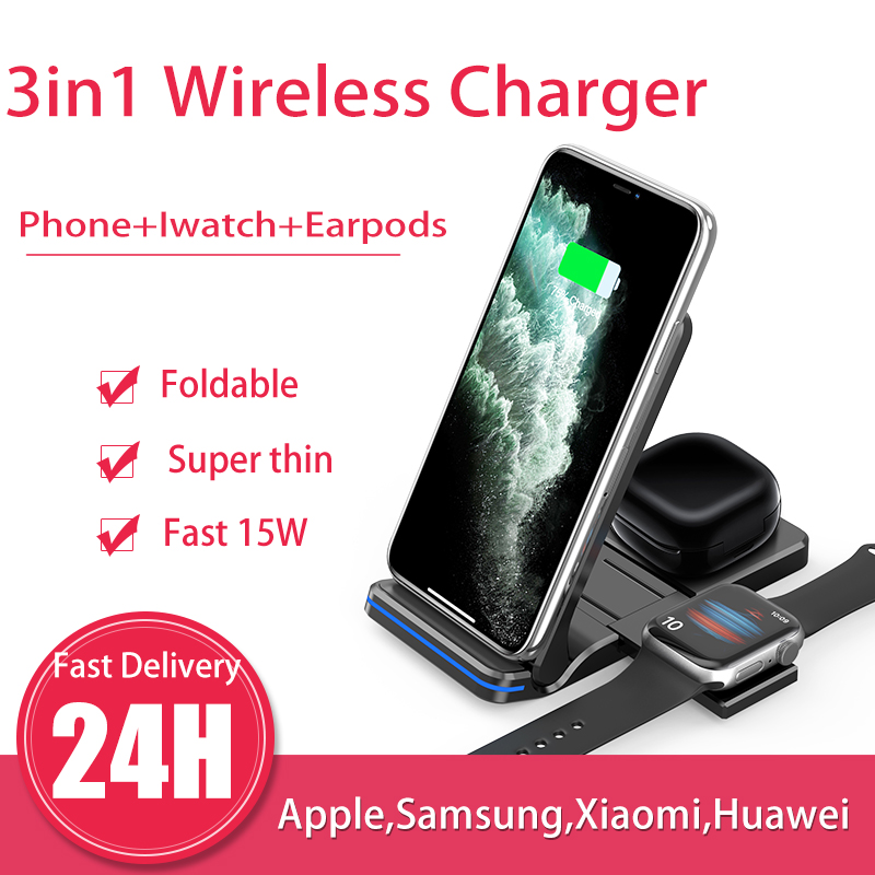 3in1 تشى طوي شاحن لاسلكي حامل  - مراجعة Watch Watch Xs وسعره