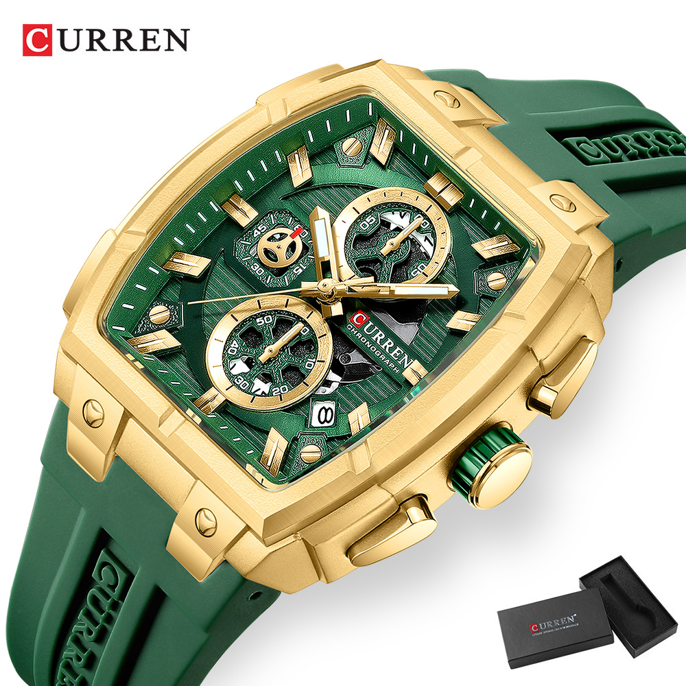 ساعة CURREN الفاخرة للرجال، سا - مراجعة Chronograph Sport Watch وسعره