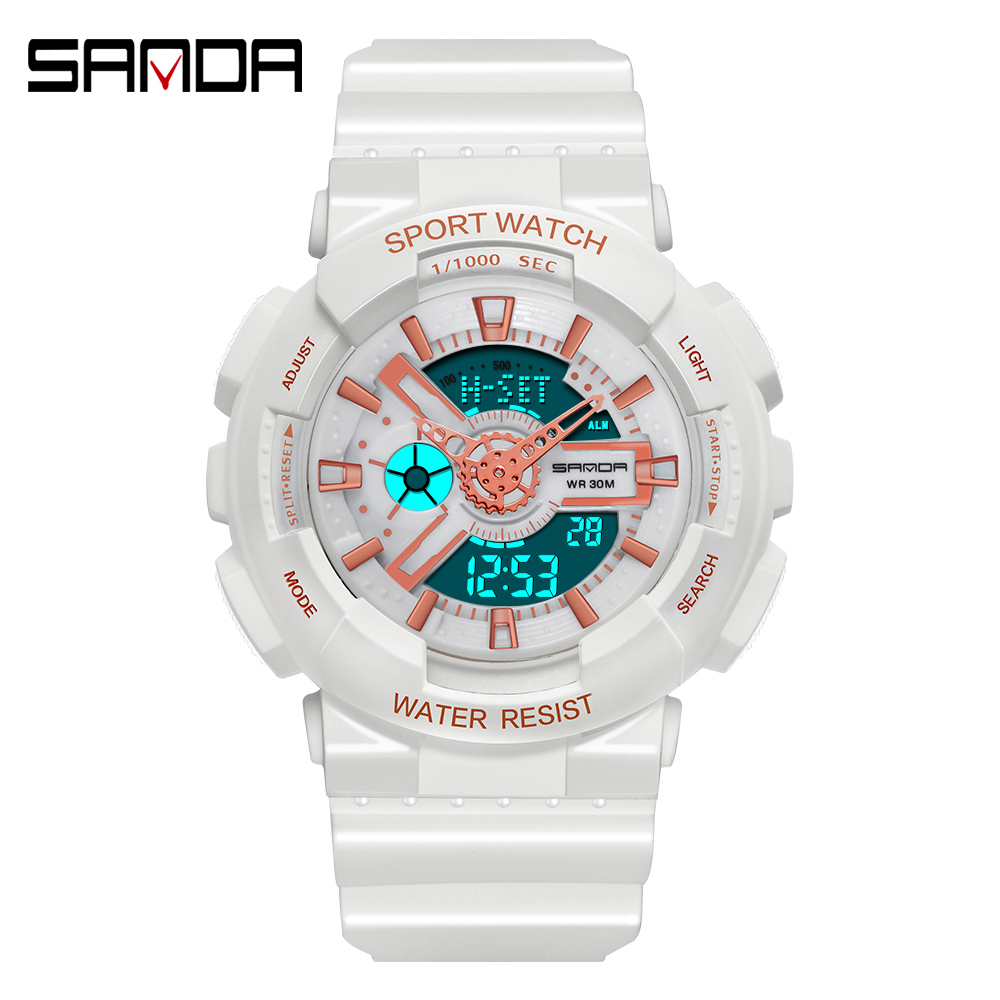 موضة Sanda العلامة التجارية في - مراجعة Chronograph Sport Watch وسعره