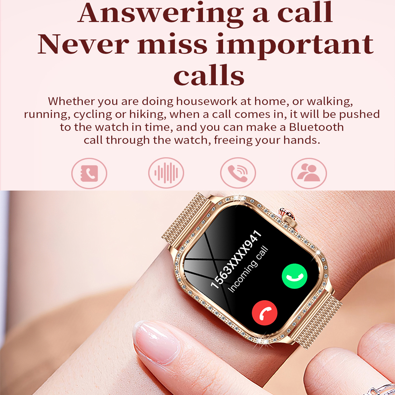 ساعة ذكية جديدة للنساء 1.75 بو - مراجعة Smartwatch Ladies Watches For Women وسعره