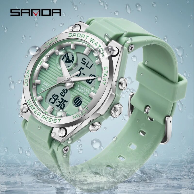 ساعة رقمية LED للنساء ، كرونوغ - مراجعة Chronograph Sport Watch وسعره