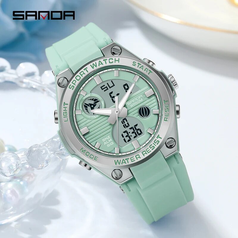 ساعة رقمية LED للنساء ، كرونوغ - مراجعة Chronograph Sport Watch وسعره