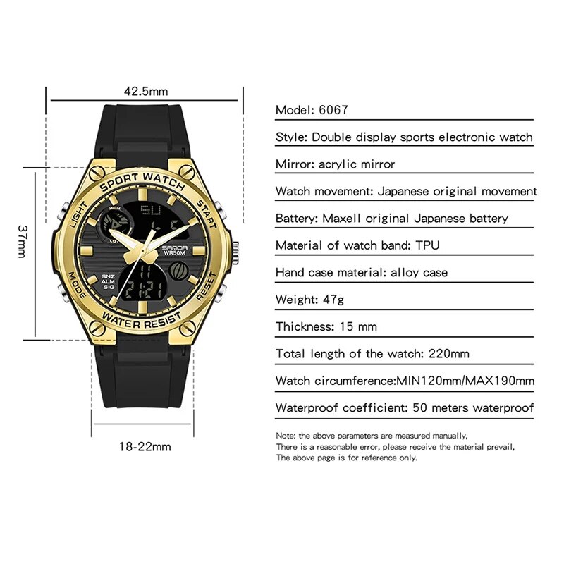 ساعة رقمية LED للنساء ، كرونوغ - مراجعة Chronograph Sport Watch وسعره