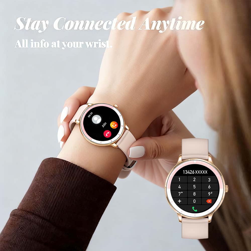 ساعة ذكية للنساء بشاشة عالية ا - مراجعة Smartwatch Ladies Watches For Women وسعره