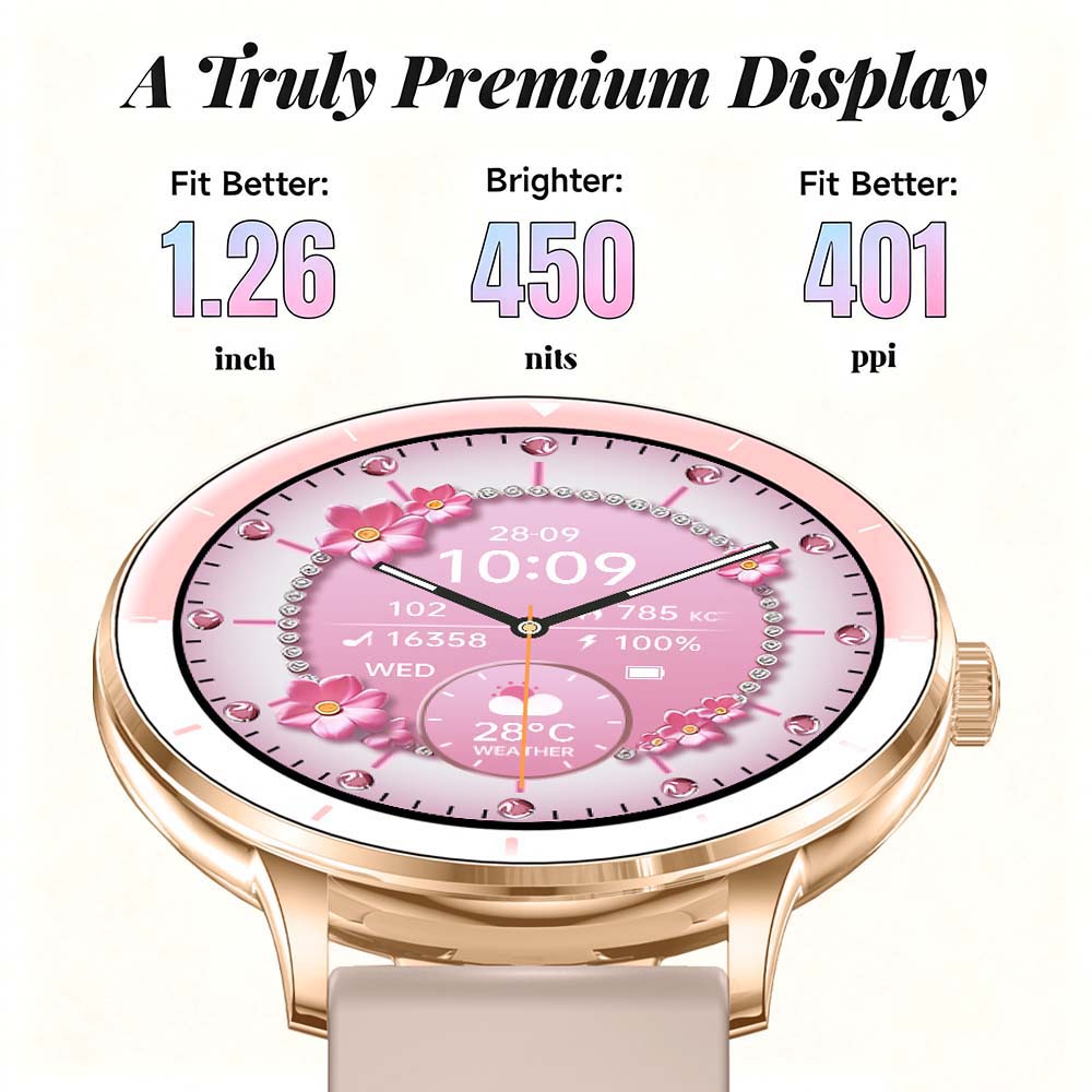 ساعة ذكية للنساء بشاشة عالية ا - مراجعة Smartwatch Ladies Watches For Women وسعره