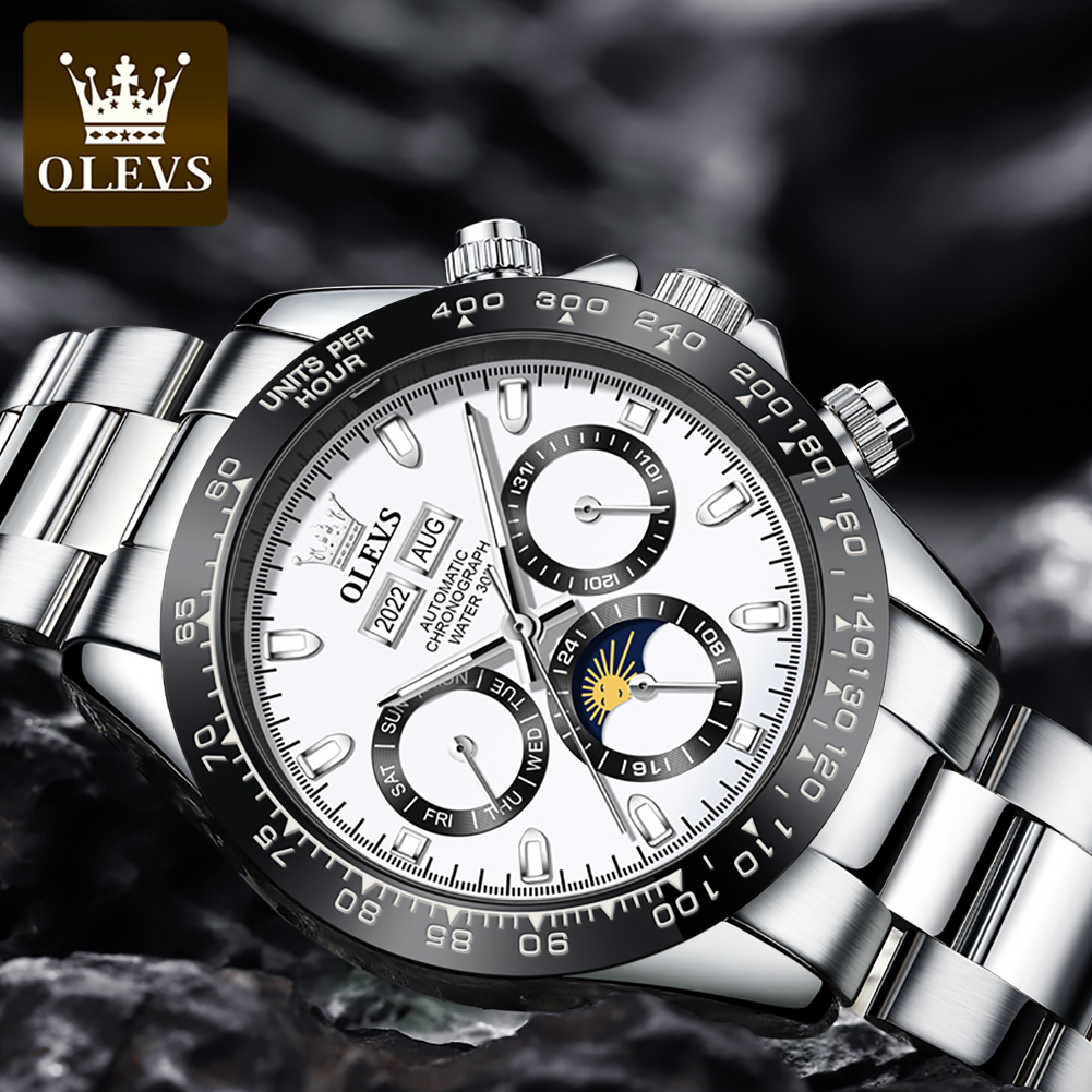 OLEVS 6654 ساعة رجالي فاخرة كر - مراجعة Watches Omega وسعره
