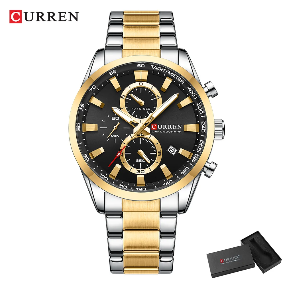 CURREN ساعات كوارتز كرونو رياض - مراجعة Chronograph Sport Watch وسعره