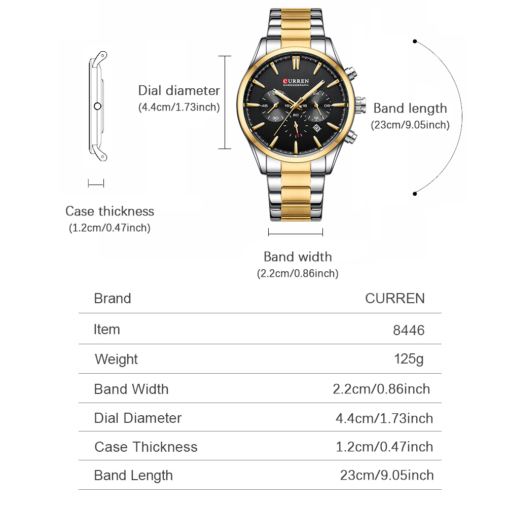 CURREN ساعات كوارتز كرونو رياض - مراجعة Chronograph Sport Watch وسعره