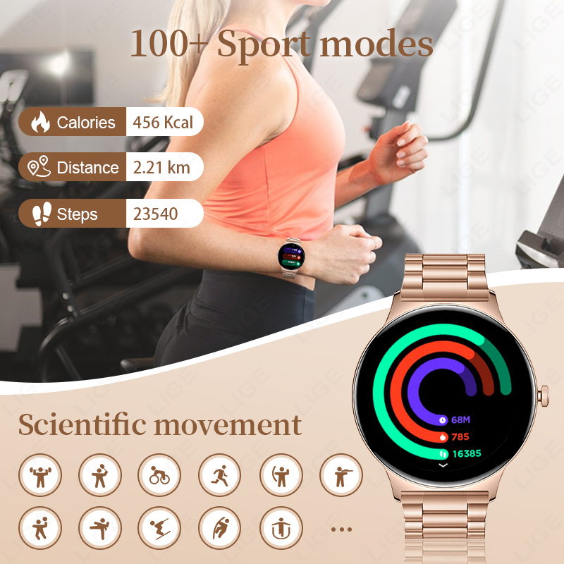 ساعة ذكية جديدة من LIGE بسمك 7 - مراجعة Smartwatch Ladies Watches For Women وسعره