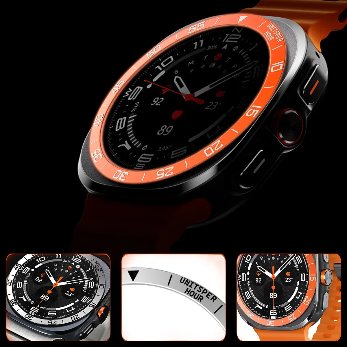 غطاء معدني الحافة الدائري لساع - مراجعة Smartwatch Ring Watches وسعره