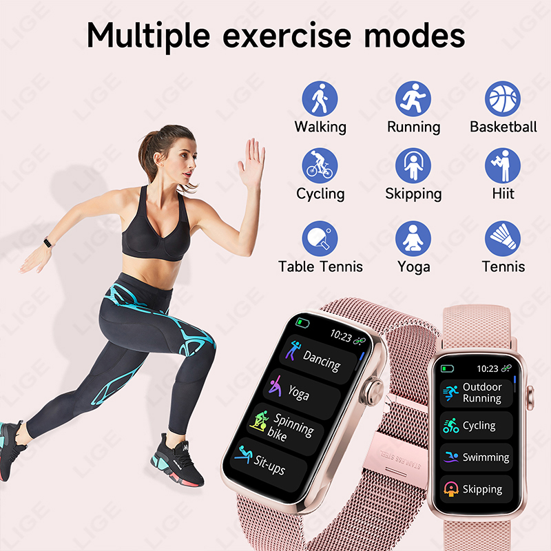 LIGE 1.47 ''ساعة ذكية النساء ا - مراجعة Smartwatch Ladies Watches For Women وسعره