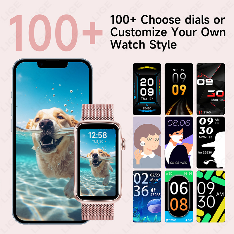 LIGE 1.47 ''ساعة ذكية النساء ا - مراجعة Smartwatch Ladies Watches For Women وسعره
