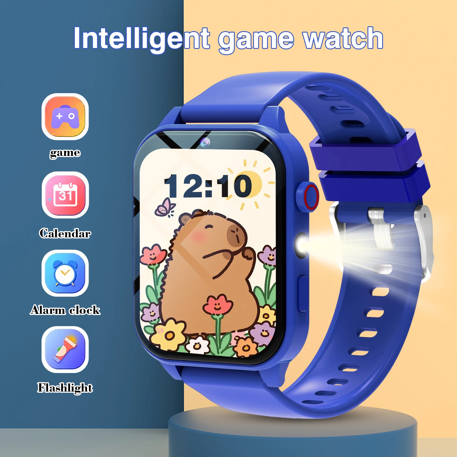 ساعة ذكية للأطفال 18 لعبة كامي - مراجعة Smartwatch Watches For Kid Boy With Alarm وسعره