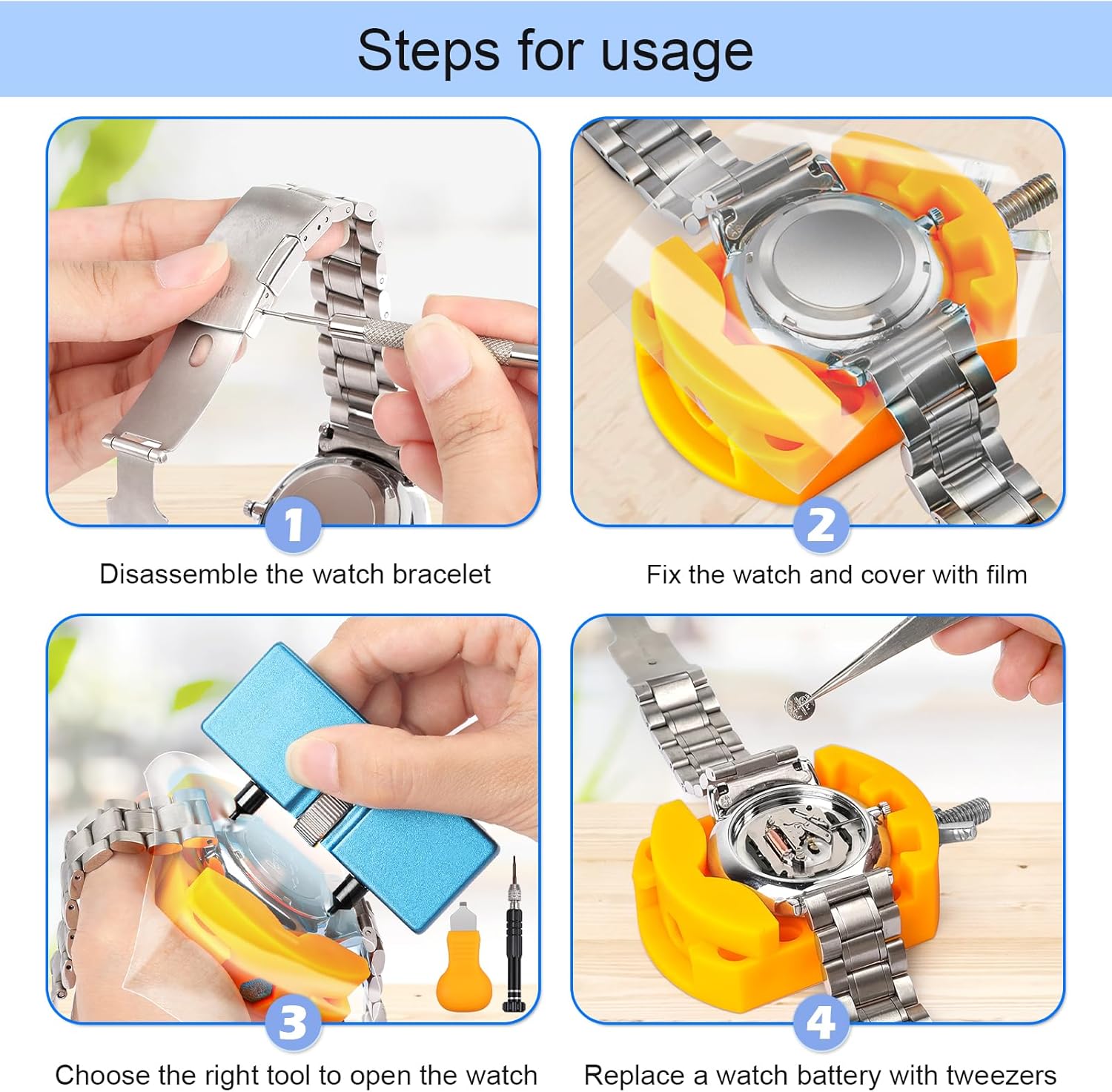 طقم استبدال بطارية ساعة ، مفك  - مراجعة Spring Bar Tool وسعره
