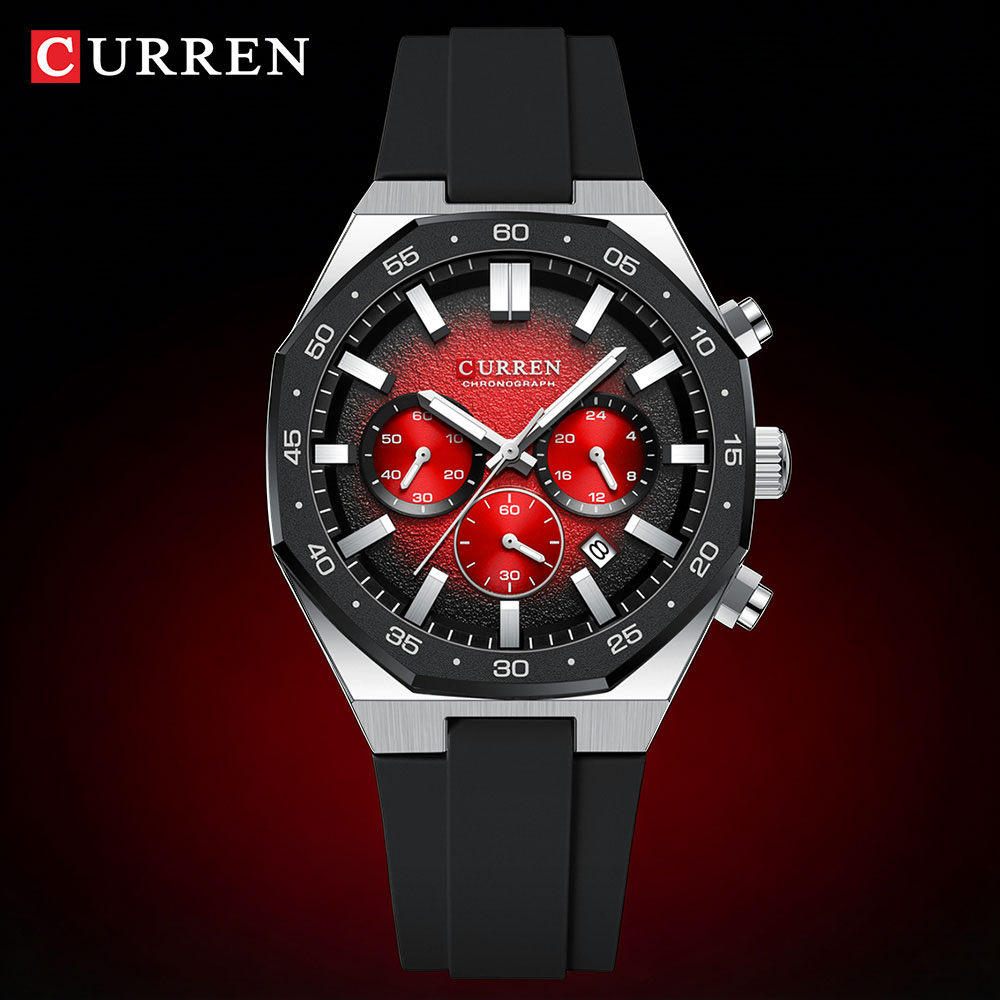 ساعة يد رياضية رجالية عصرية من - مراجعة Chronograph Sport Watch وسعره