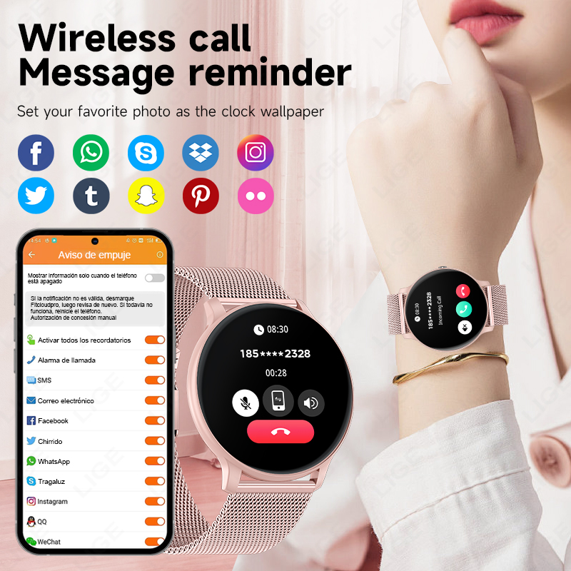 ساعة ذكية نسائية مقاومة للماء  - مراجعة Smartwatch Ladies Watches For Women وسعره