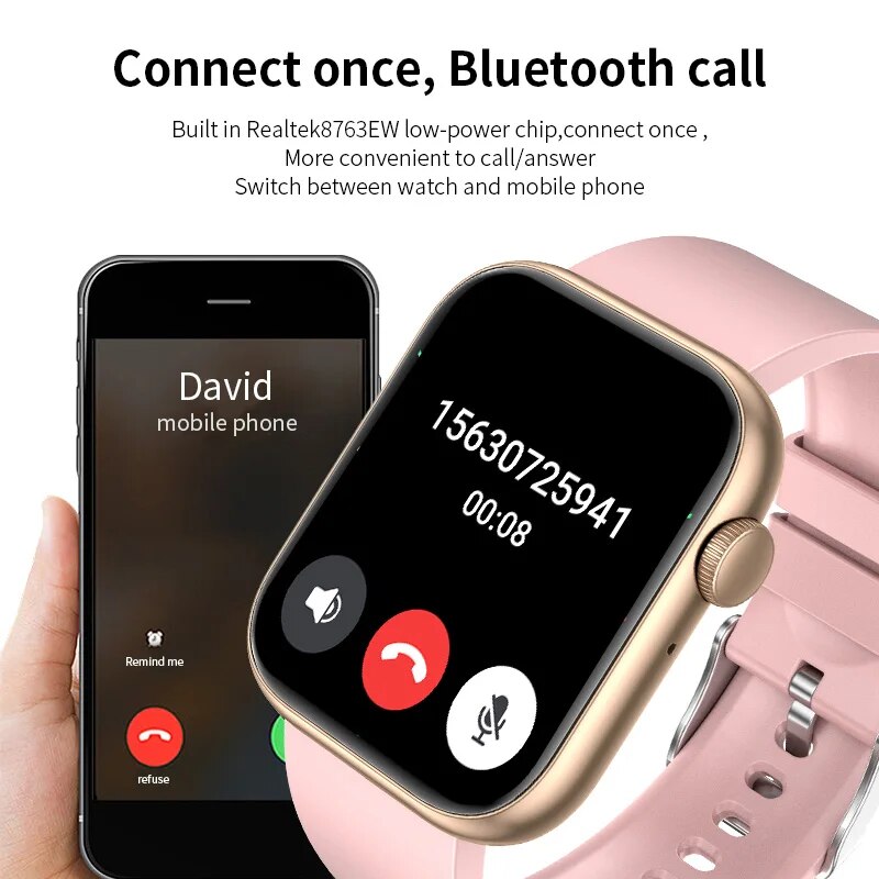 LIGE-ساعة ذكية بتقنية البلوتوث - مراجعة Smartwatch Ladies Watches For Women وسعره
