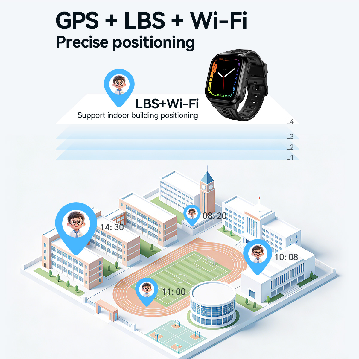 ساعة ذكية للأطفال HOCO Y108 بش - مراجعة Smartwatch Watches For Kid Boy With Alarm وسعره