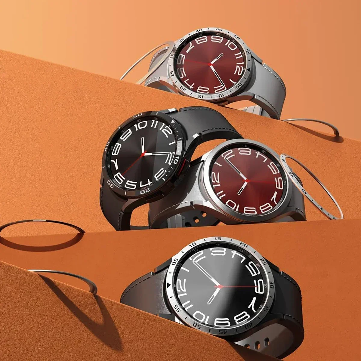 حلقة إطار معدني لساعة سامسونج  - مراجعة Smartwatch Ring Watches وسعره