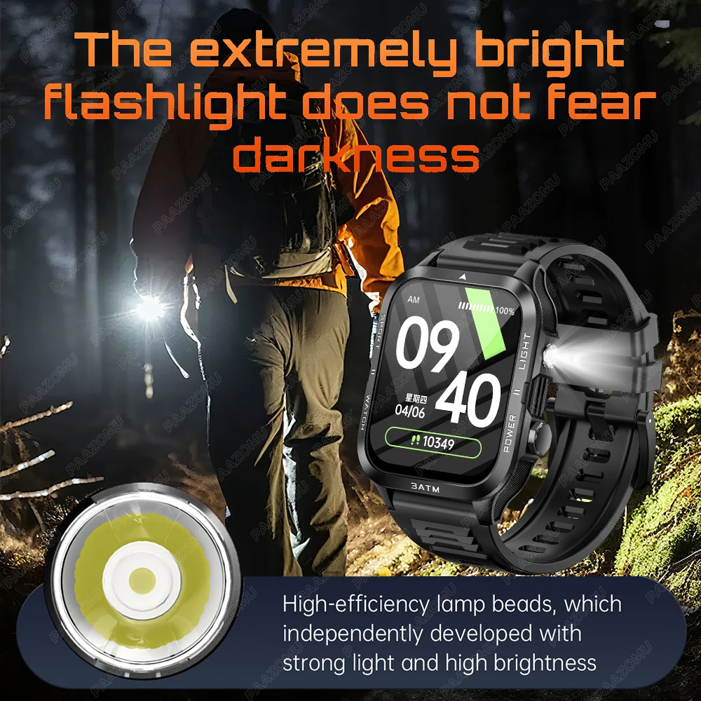 ساعة ذكية عسكرية المستوى للرجا - مراجعة Smartwatch Watches For Mens وسعره